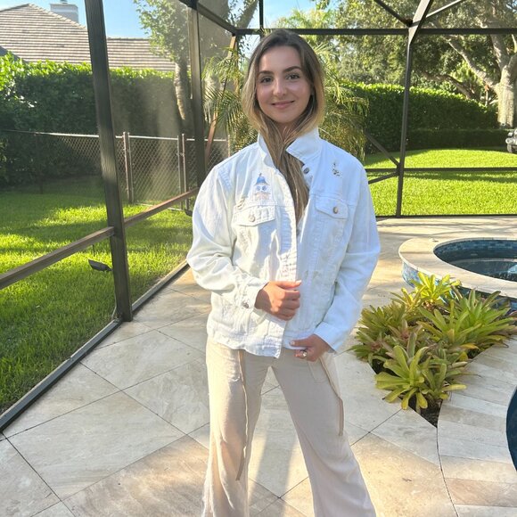 Paris inspired Vintage Denim Jacket - Picture 3 of 6